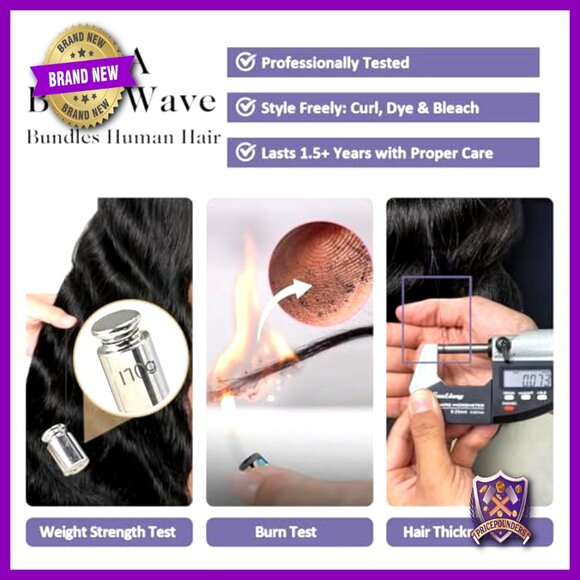 Body Wave Human Hair Bundles 22 24 26 Inch Virgin Indian Quick Weave main image 5